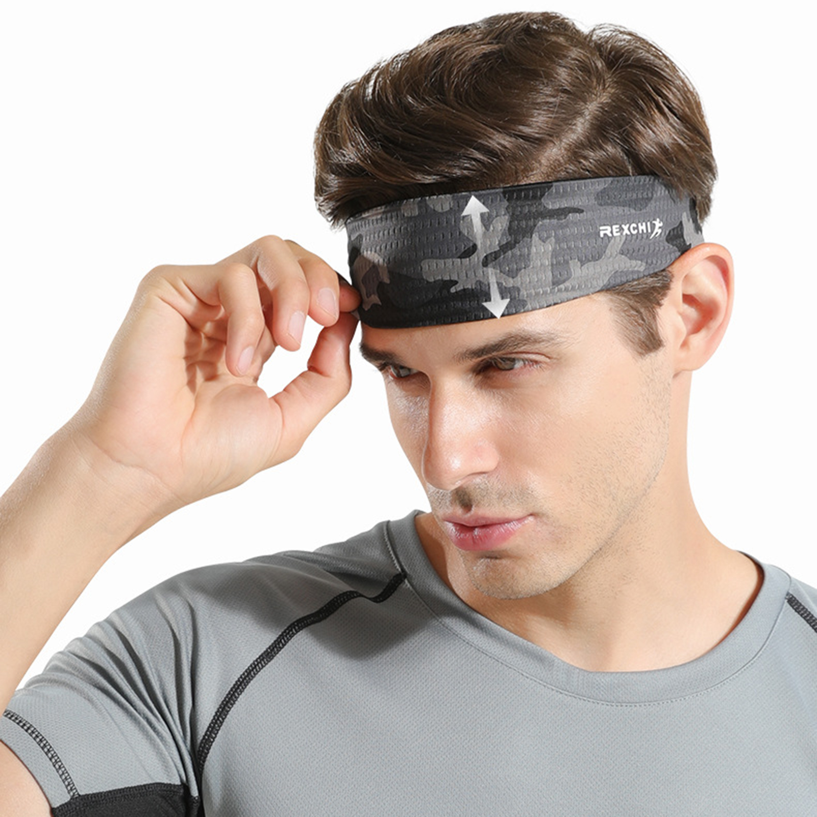 Bandeau de sport d'été respirant, bandeau de fitness anti-transpiration, bandeau de tennis élastique antidérapant, bandeau de course léger anti-transpiration