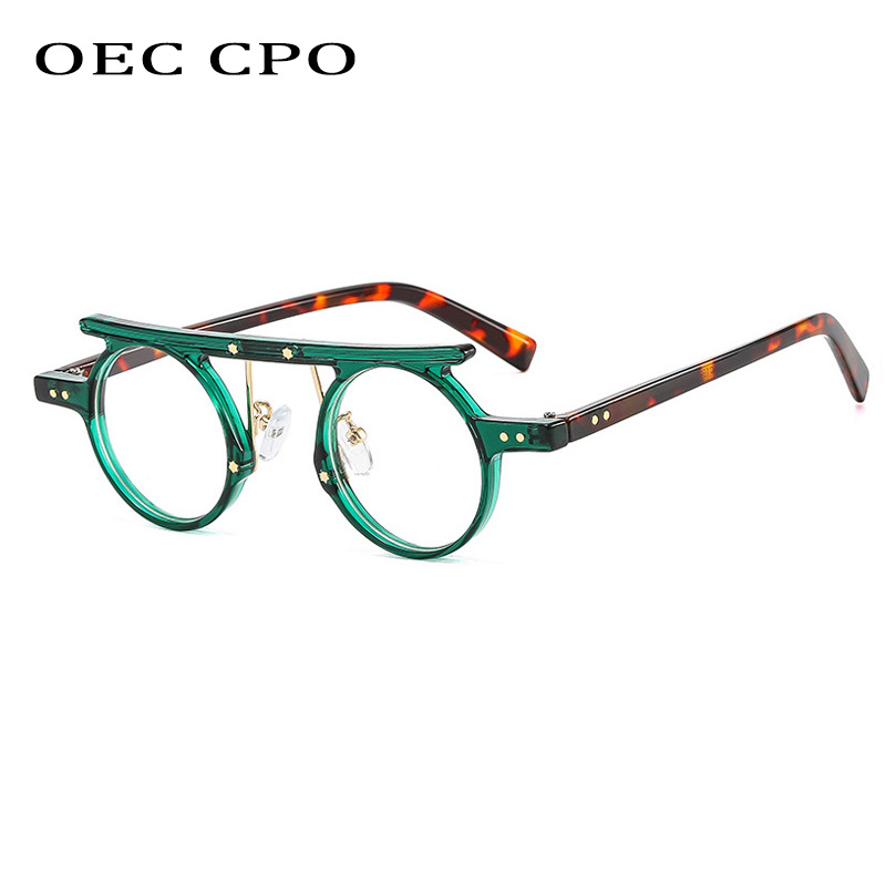 Petites lunettes de soleil rondes Punk pour femmes et hommes, verres océan gris clair, multicolores, luxe, Rivets, nouvelle collection