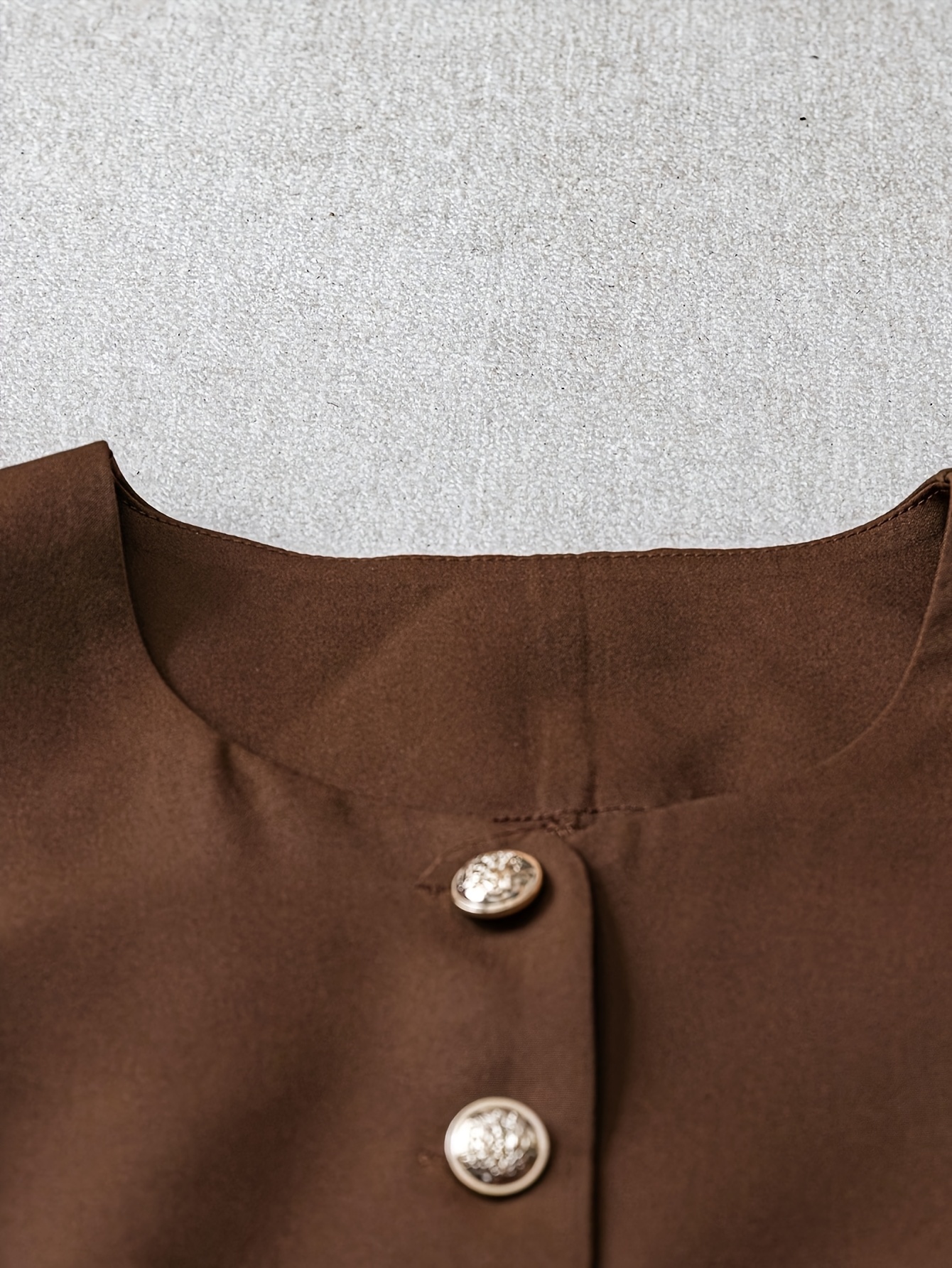 Gilet sans manches à col rond pour femme, élégant, à simple boutonnage, avec poches, style veste de costume