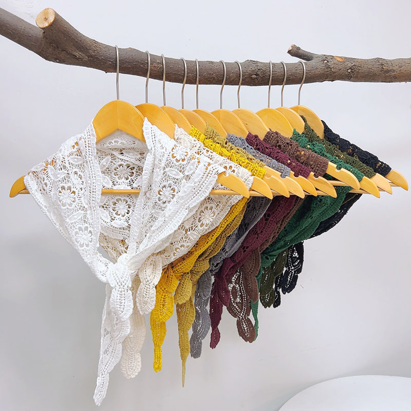 Foulard Triangle en Coton pour Femme, Bandana de Plage, Rond Pashmina, Étole, Foulard, Hijab, Filig123, Printemps et Été