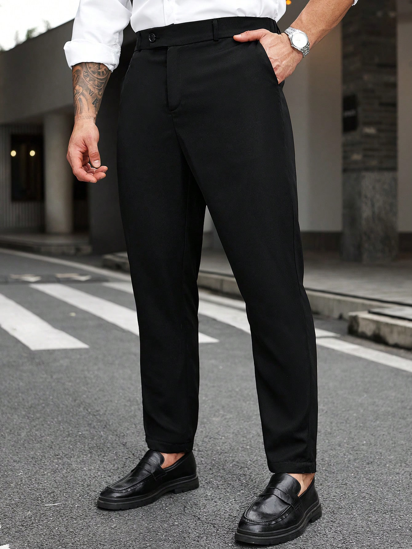 Pantalons décontractés pour hommes grande taille, tendance, mode, affaires, loisirs, pour hommes grande taille