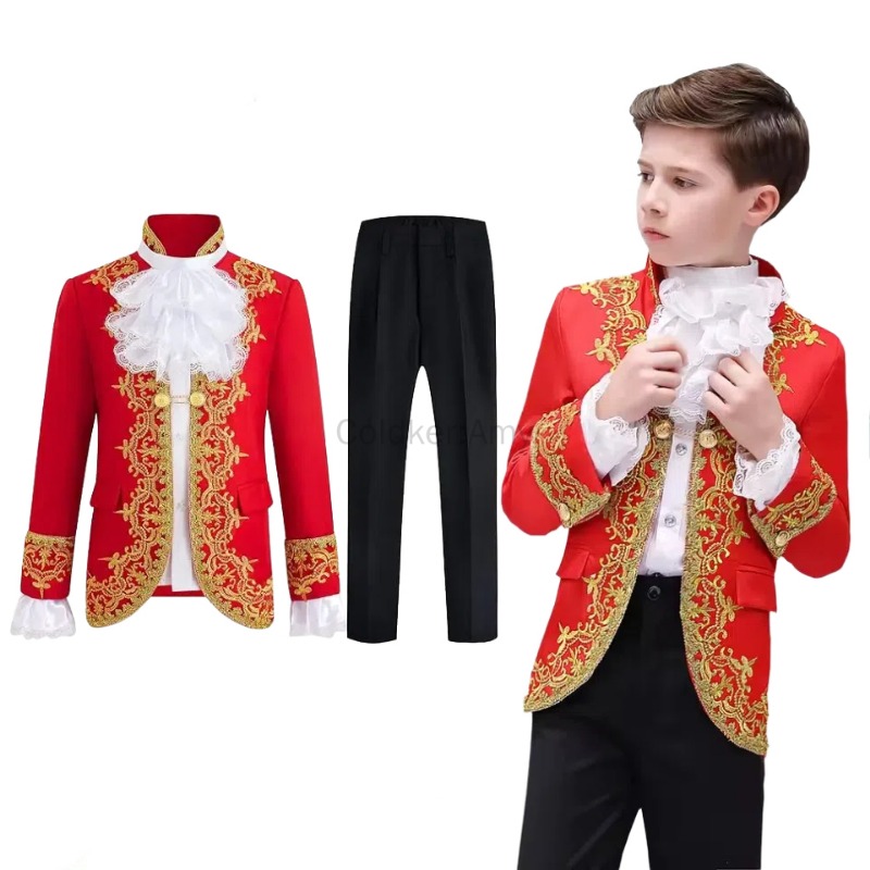 Costumes de prince pour garçons pour Halloween, tenue de chevalier médiéval Renaissance pour enfants, cadeau d'anniversaire, costume de blazer gothique victorien