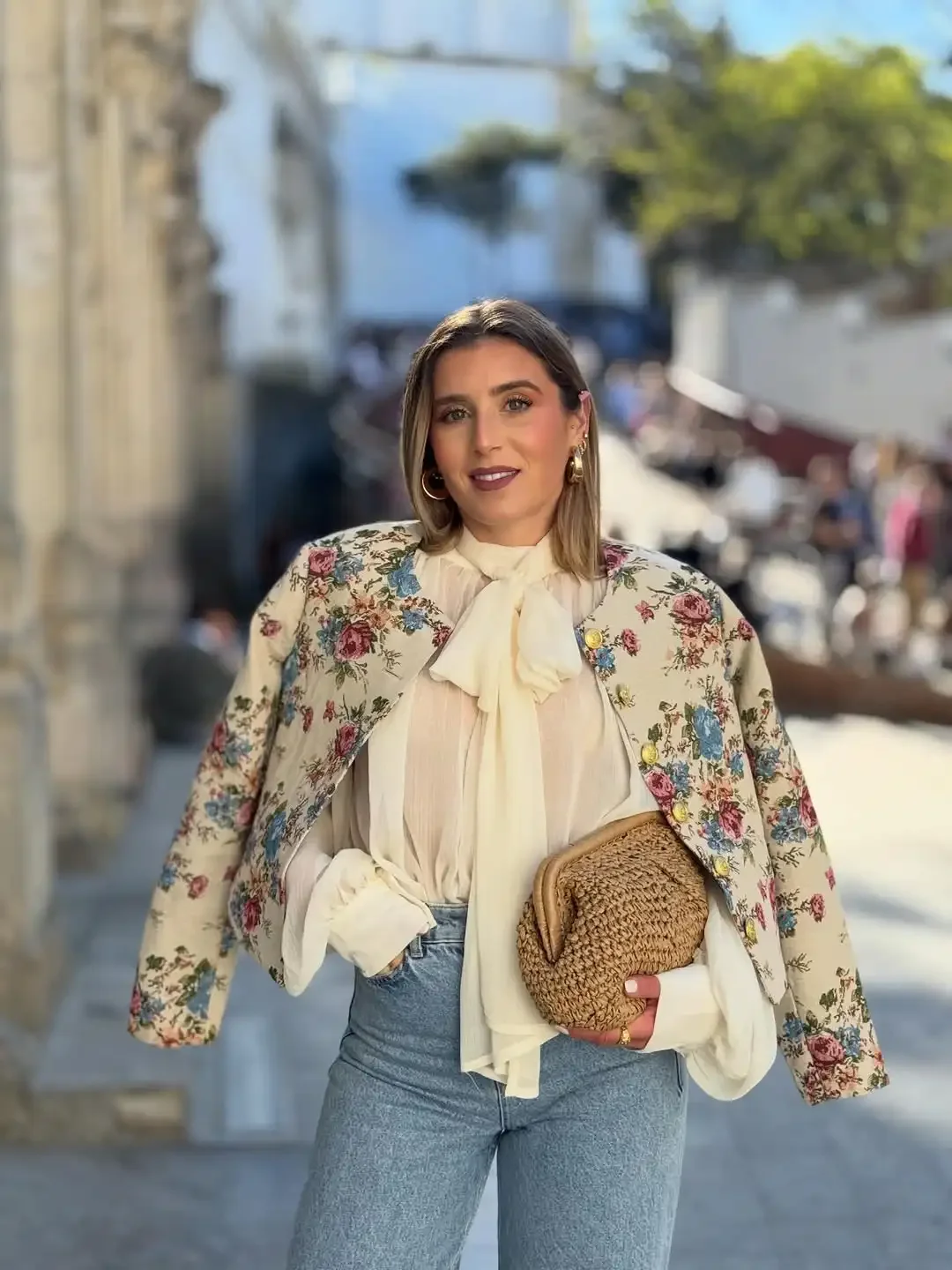 Ensemble jupe imprimée vintage pour femme, chic, col montant, manteau à manches longues à simple boutonnage, jupe mini ajustée, tenue de ville pour femme 2026