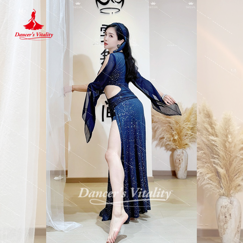 Costume de spectacle de danse du ventre pour femmes adultes, vêtements d'entraînement de danse orientale Shaabi Baladi Saidi, vitalité de danseuse