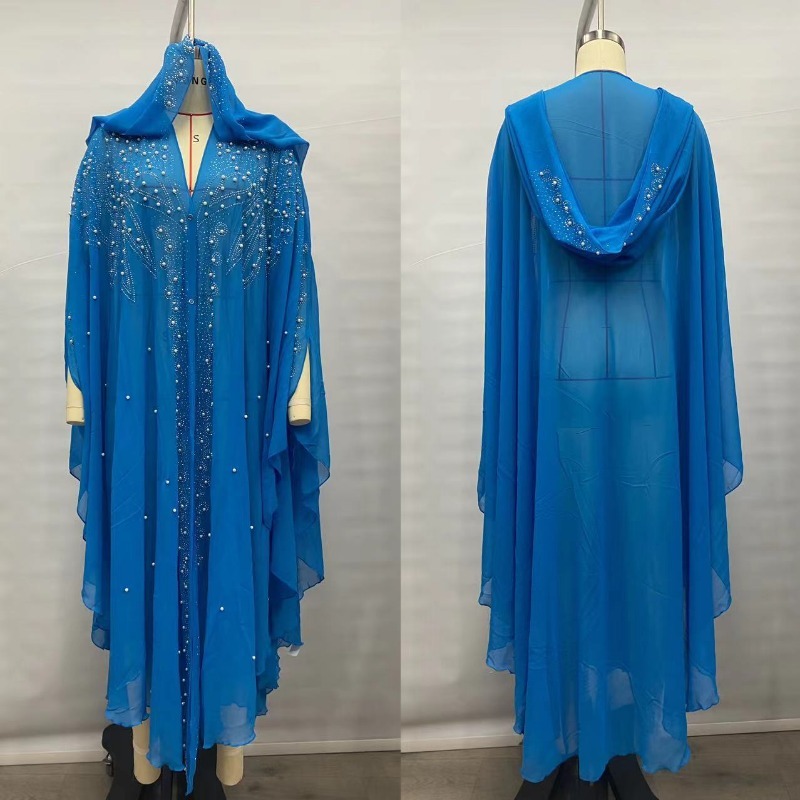 Cape fine à capuche pour femmes, vêtements à la mode, Vintage, Streetwear, Ponchos, manteaux, vestes de fête en diamant scintillant