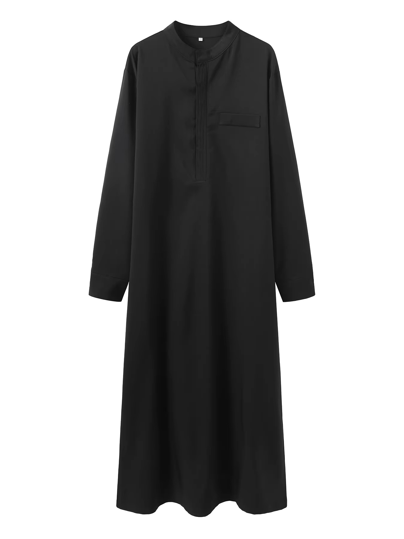 Robe de style motard pour hommes musulmans, élégante robe rétro brodée, décontractée, ample, à manches longues, robe pour hommes pour l'Aïd al-Fitr
