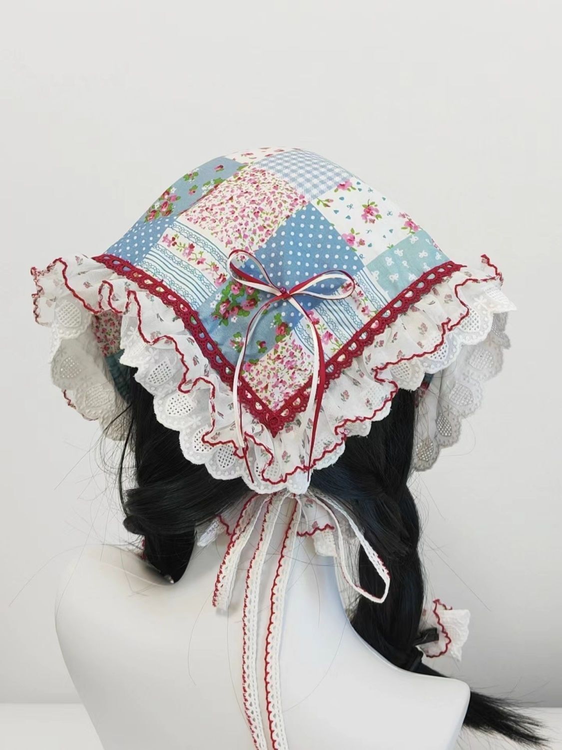 Écharpe de sauna à fleurs françaises pour filles, foulard triangle, doux et mignon, style campagnard, accessoires pour cheveux, nouveau vêtement