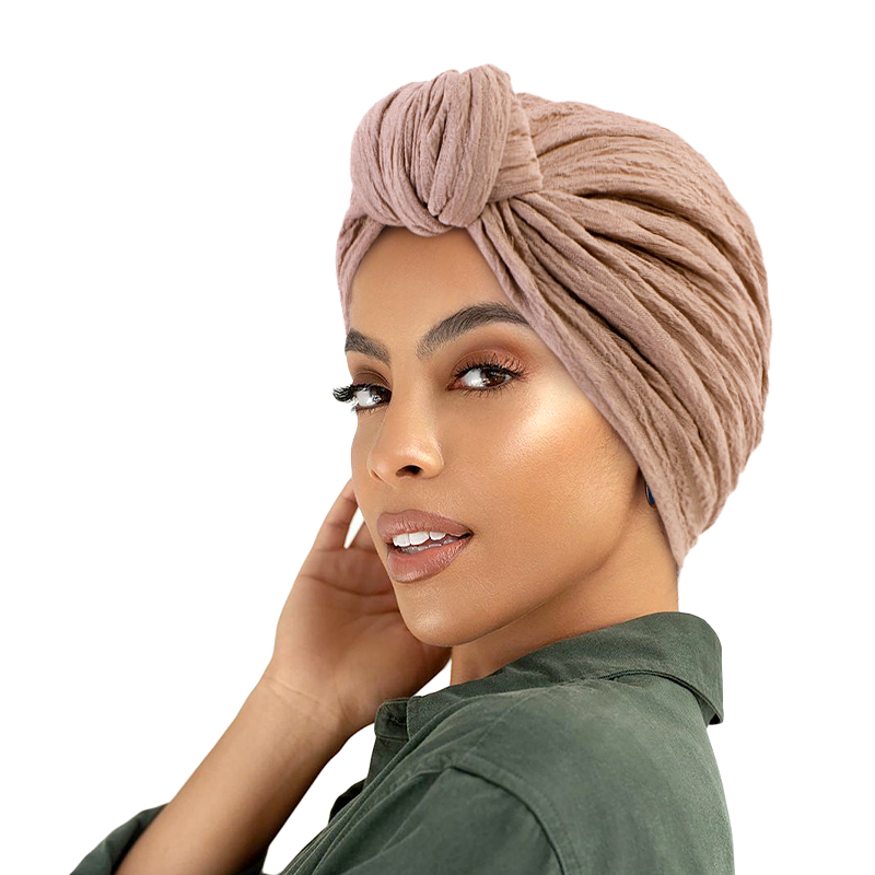 Turban à volants pour femme, bandeau torsadé noué, bonnet indien musulman, bonnet africain, bonnet de chimio, accessoires pour cheveux, nouveau