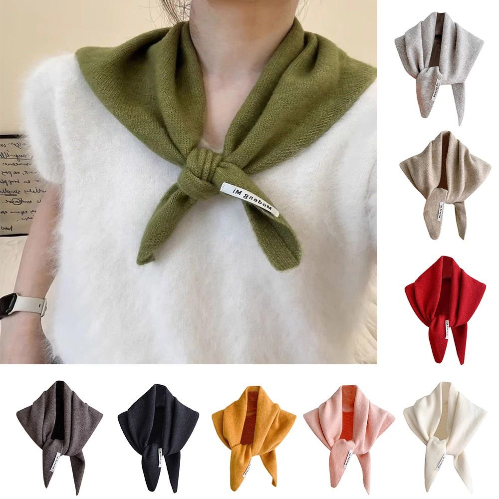 Écharpe Triangulaire Chaude en Laine Multifonctionnelle pour Femme, Écharpe de Sauna d'Hiver, Nouvelle Collection