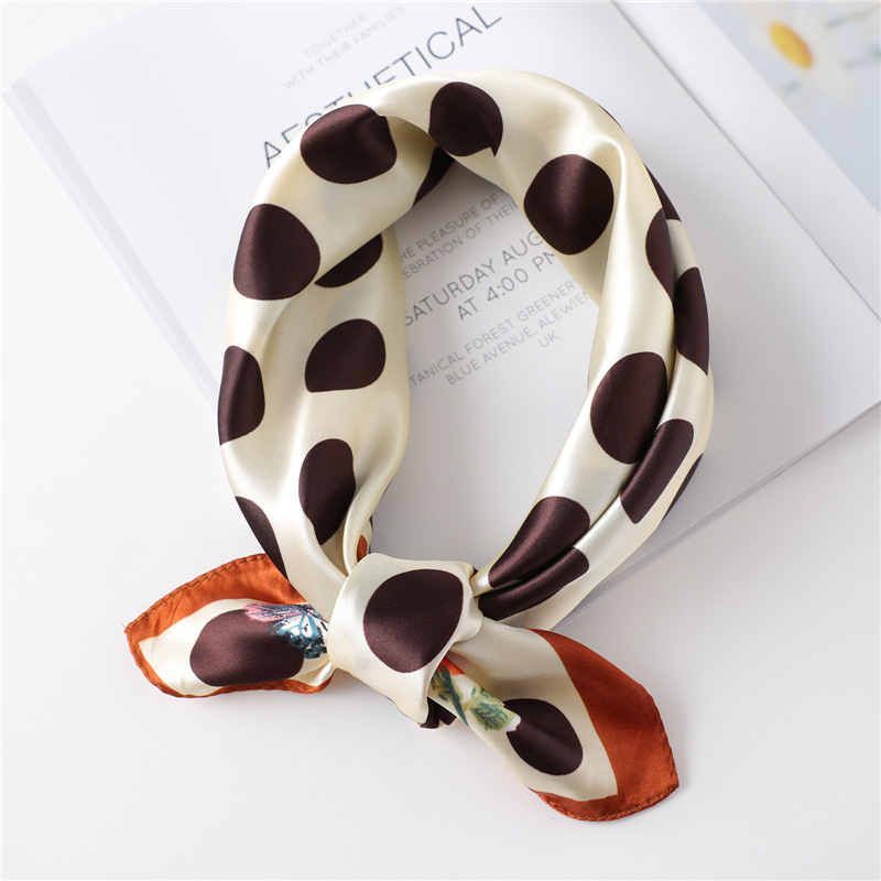 Foulard carré de luxe en soie de 60 cm pour femme, hijab, bandeaux pour cheveux, écharpe, châle en satin, ruban, bandeau, foulards de mode, bandana