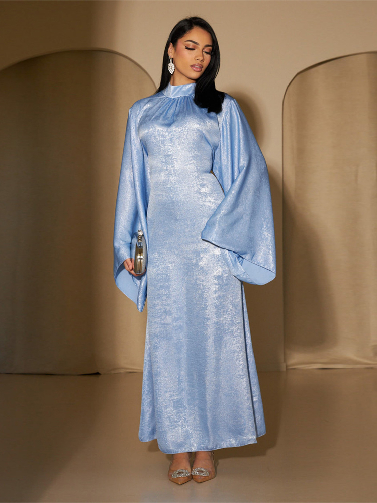Satin brillant Abaya dubaï luxe 2025 musulman Islam Abayas pour femmes caftan robe Kebaya Caftan Marocain Femme robes Musulmanes