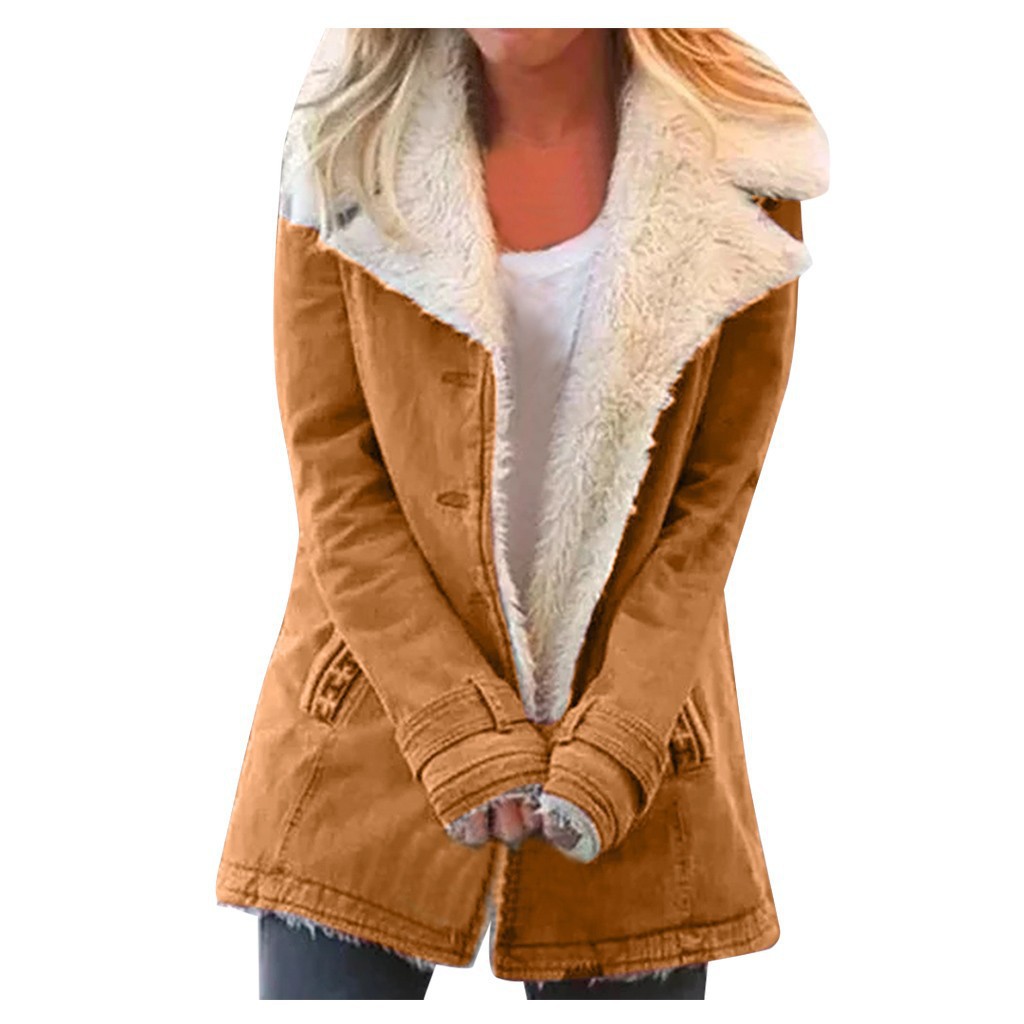 Vestes populaires d'automne et d'hiver pour femmes, couleur unie, manteau mi-long à capuche en peluche pour femmes, mélanges