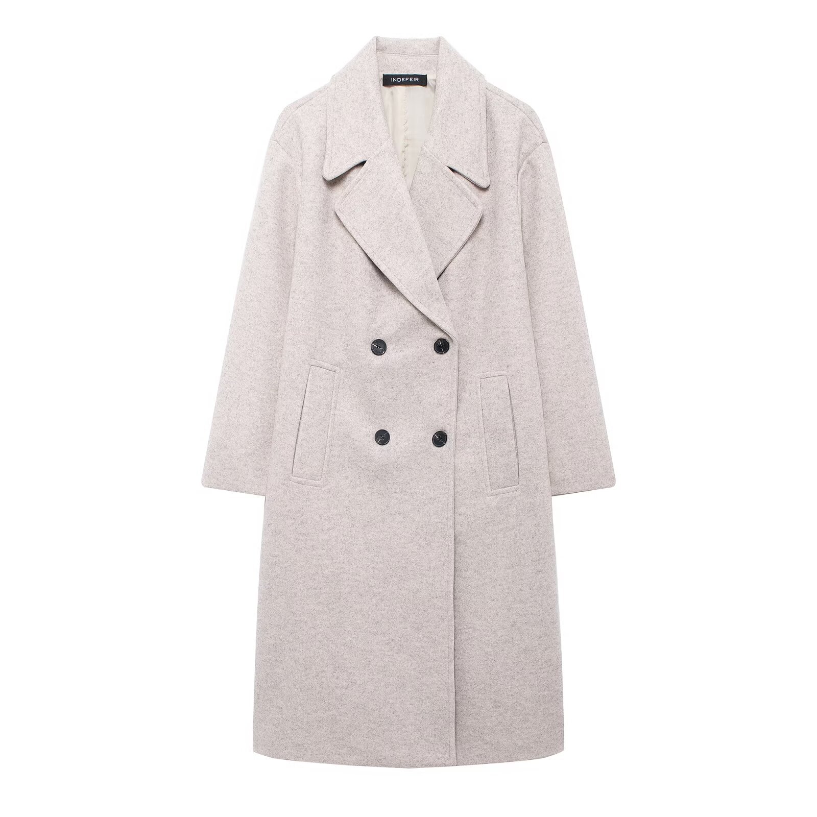 Manteau décontracté et confortable pour femme, en tissu polyester doux, élégant, amincissant, polyvalent, à manches longues et boutonnage.