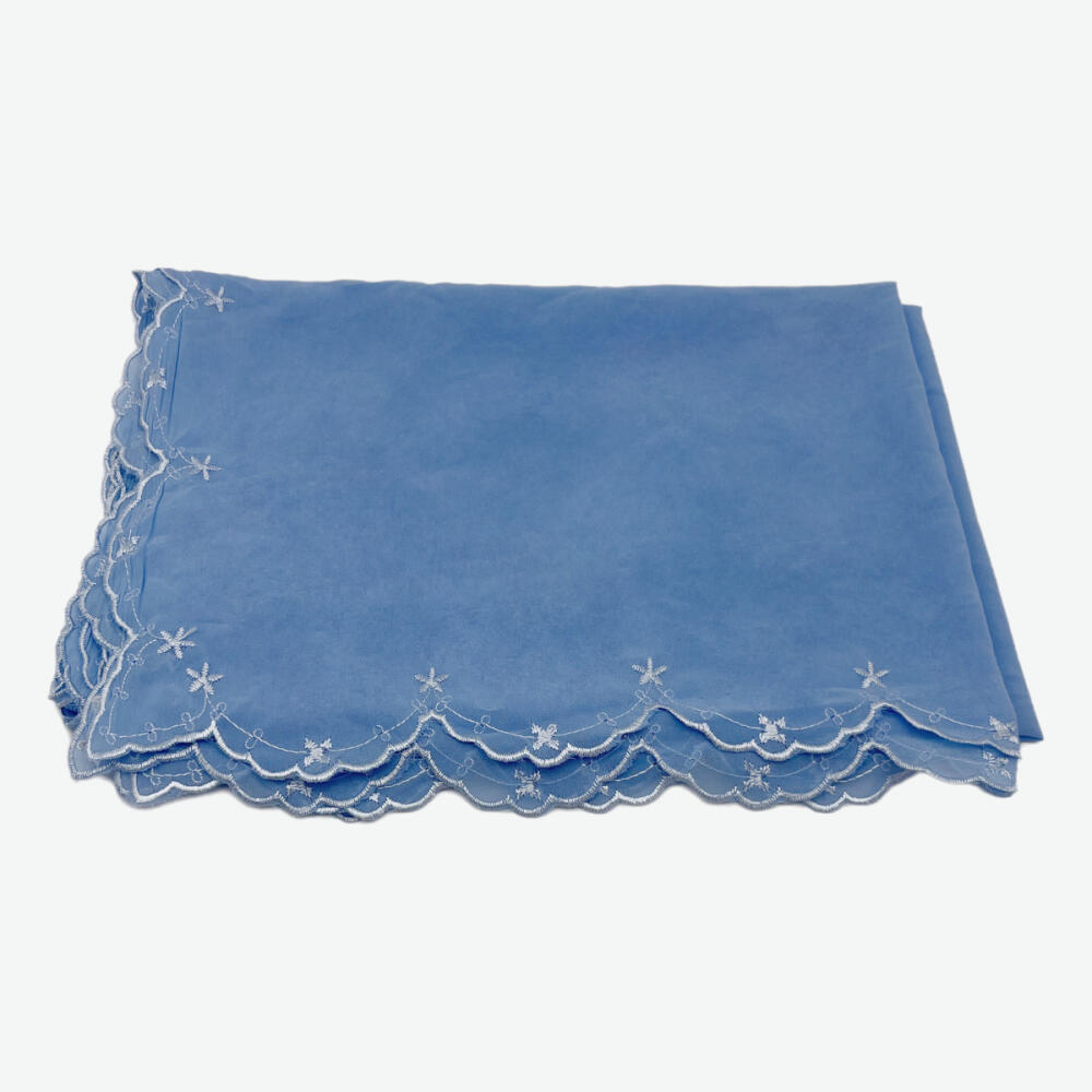 Châle en organza brodé de dentelle, foulard élégant et léger pour femme, accessoires de mode polyvalents pour tous les jours