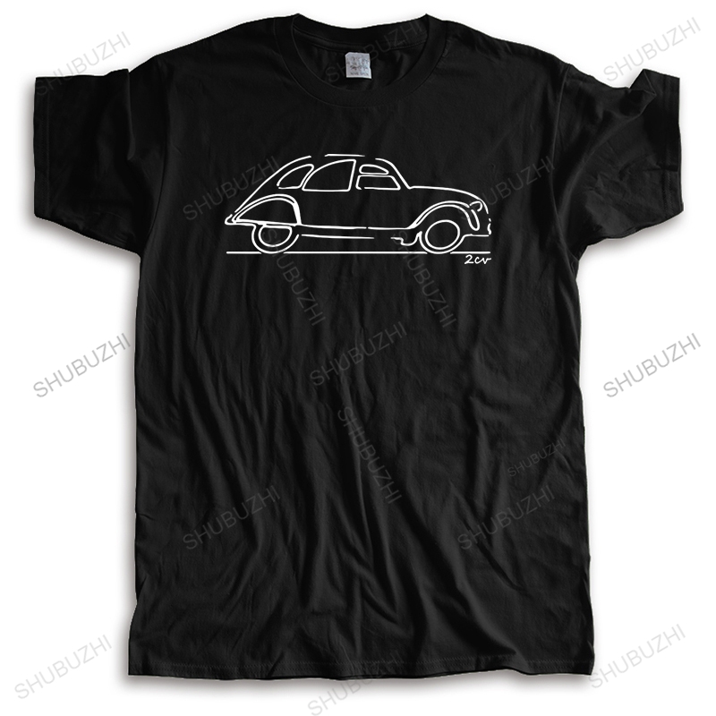 T-Shirt à Manches Courtes en Coton Unisexe, Esquisse Originale, Voiture Classique, 2CV, Plusieurs Couleurs de Médicaments, à la Mode, Grande Taille 343