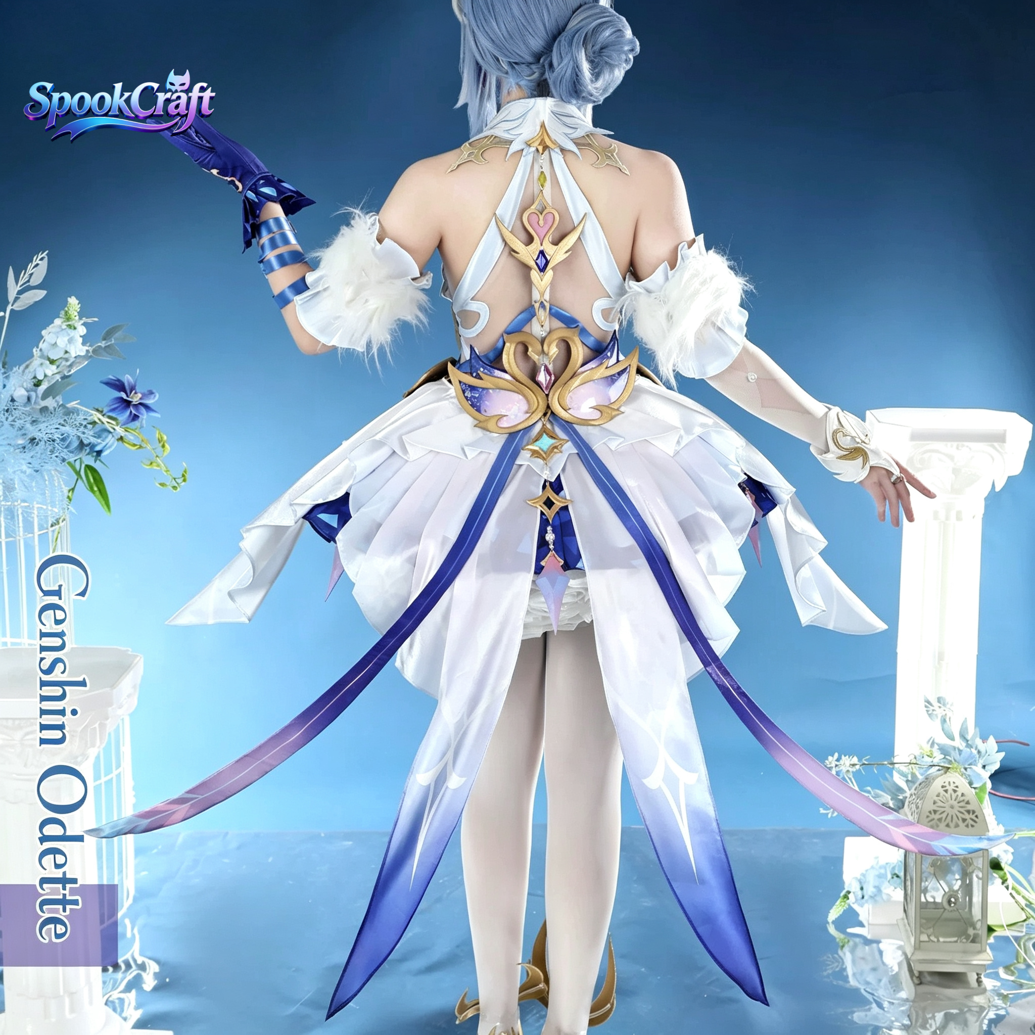 Nouvelle arrivée Genshin Impact Snezhnaya Odette Cos Tenue d'hiver pour femmes Halloween Carnaval Comic Con Paiement anticipé