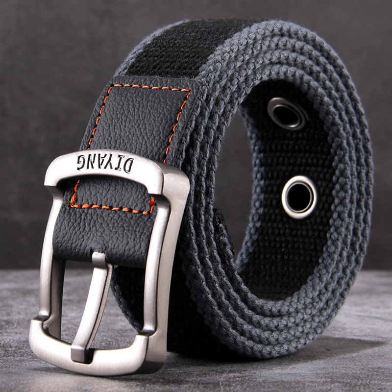 Ceinture, ceinture à boucle en toile pour hommes, ceinture pour pantalons de travail décontractés, ceinture pour pantalons tendance pour jeunes, ceinture polyvalente pour étudiants