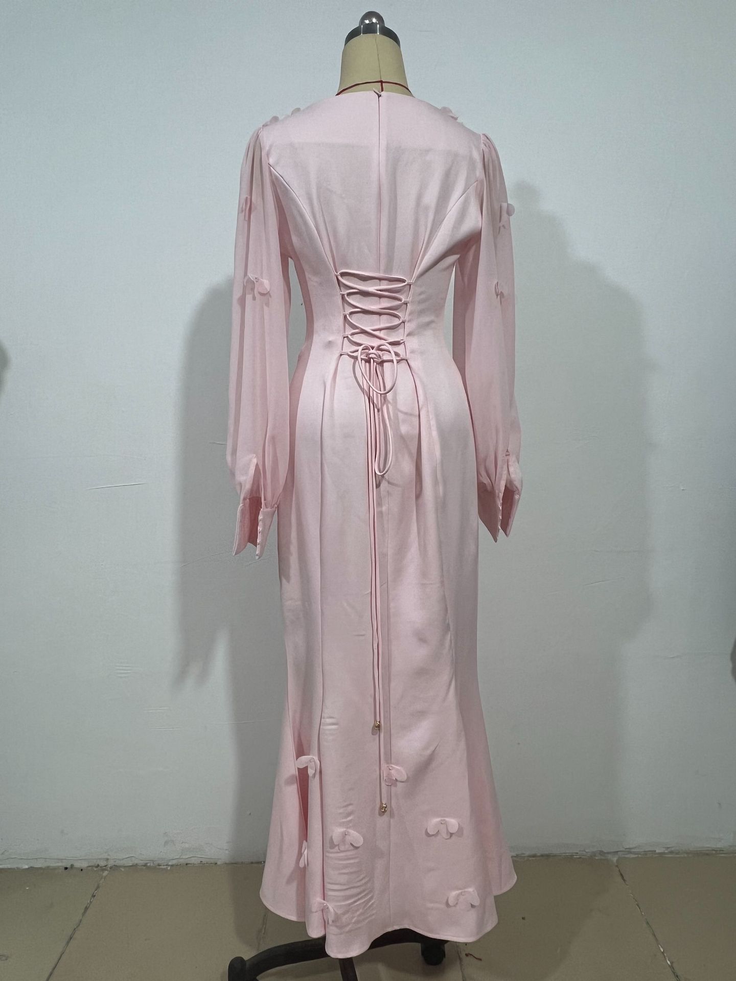 Femmes Robe complète Abaya robes de soirée robes musulmanes caftan fleur à lacets dubaï Abayas Ramadan Jalabiya 2025 arabe longue Robe