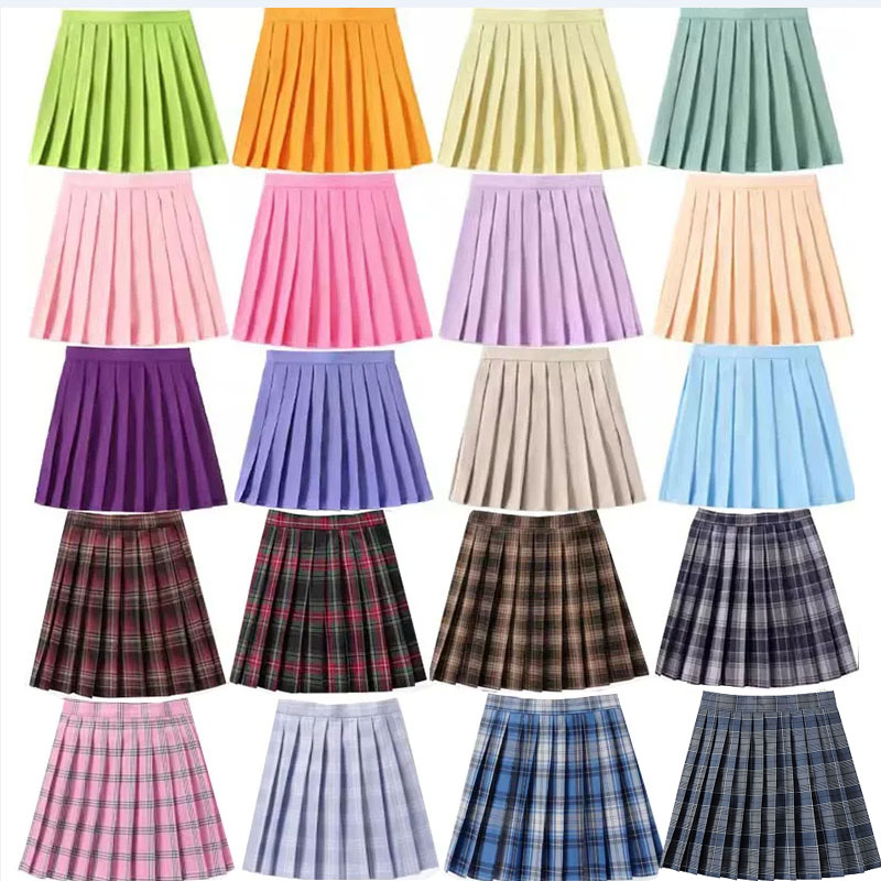 XS - 5XL jupe taille haute dames vêtements d'été femmes une ligne Harajuku coréen noir Mini jupe plissée pour uniforme d'écolière
