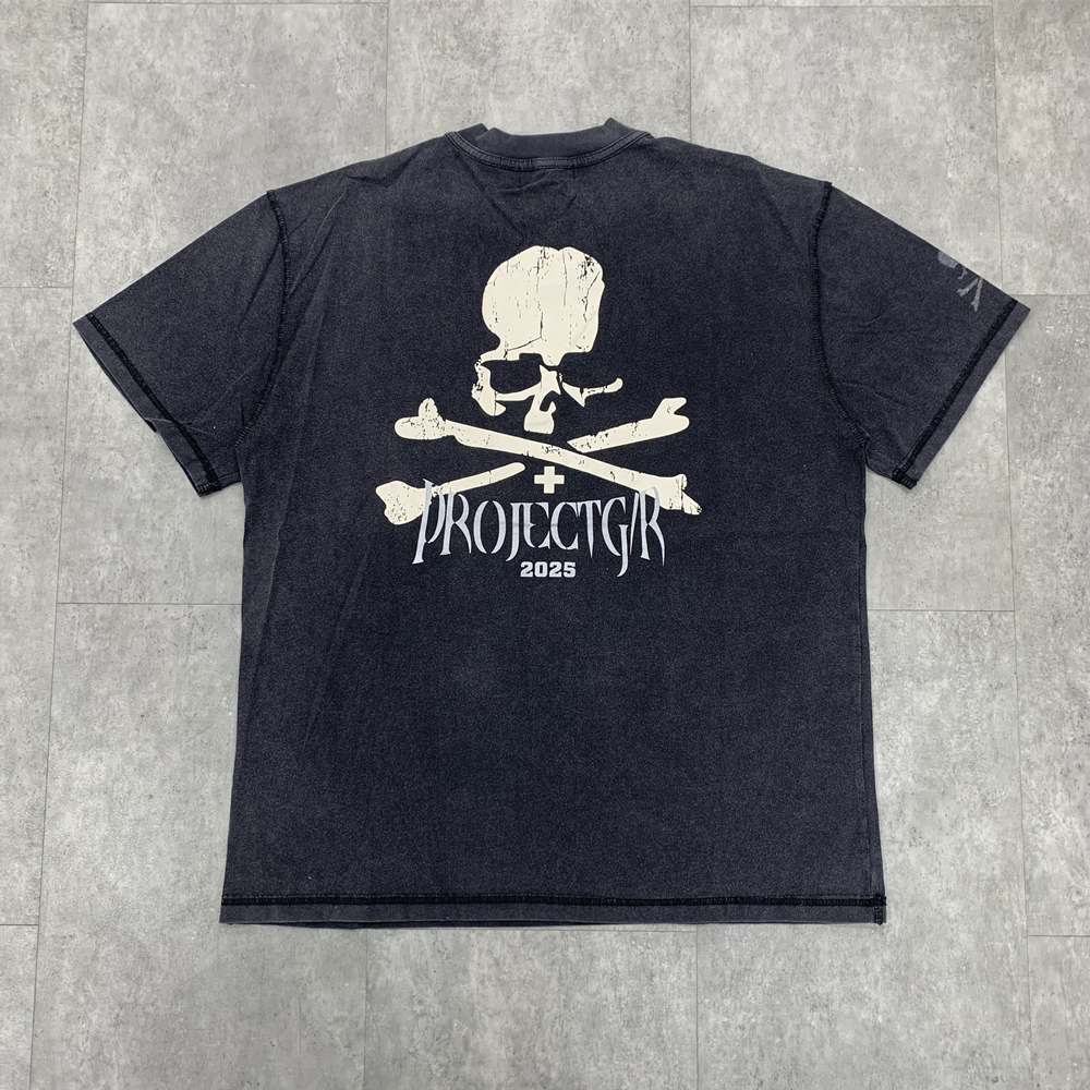Yao mode marque de luxe 25SS conception commune surdimensionné Vintage haute rue impression Vintage t-shirt hauts t-shirt ample pour hommes unisexe