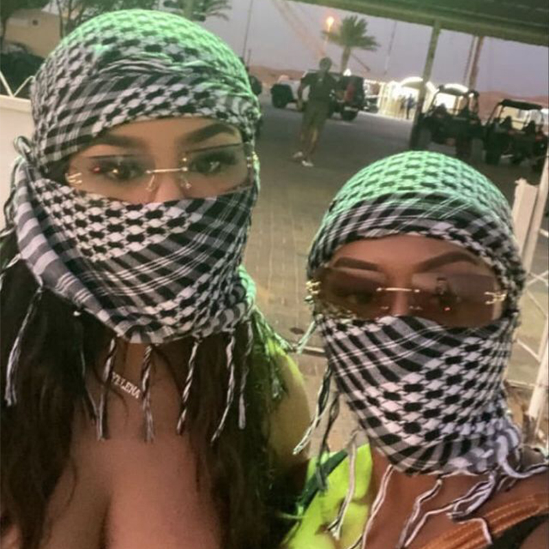 Écharpe tactique unisexe pour hommes et femmes, Shemagh Keffiyeh, foulard arabe du désert coupe-vent pour la randonnée en plein air, 100x100cm