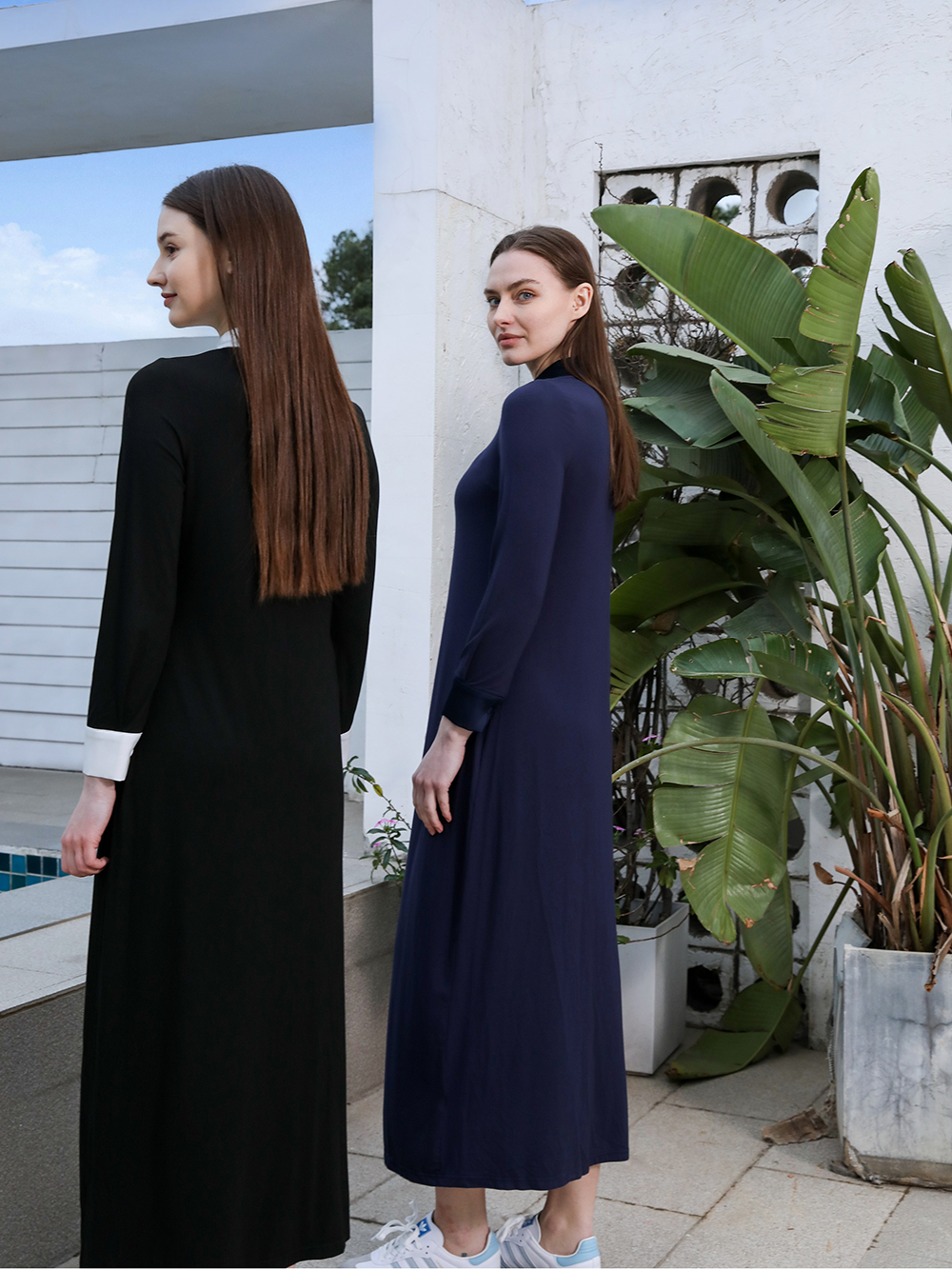 AP SS25 femmes Satin Patchwork Modal robe douce manches chauve-souris robe Maxi vêtements amples manchette en Satin