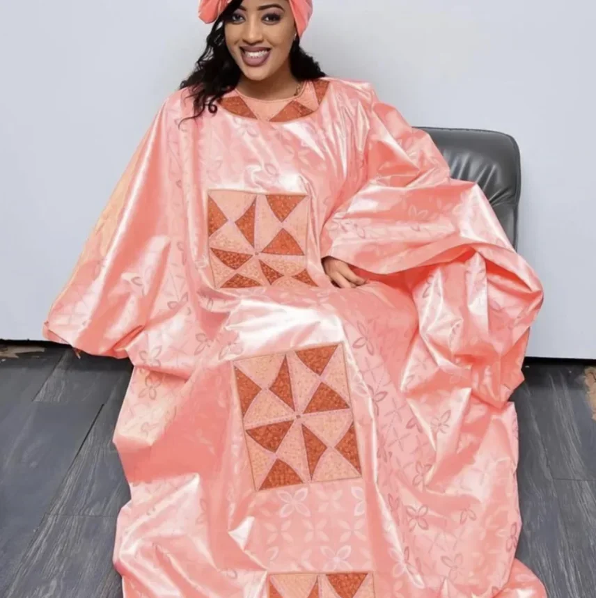 Tenue africaine pour femmes Bazin Riche broderie grande taille robe d'église de fête élégante
