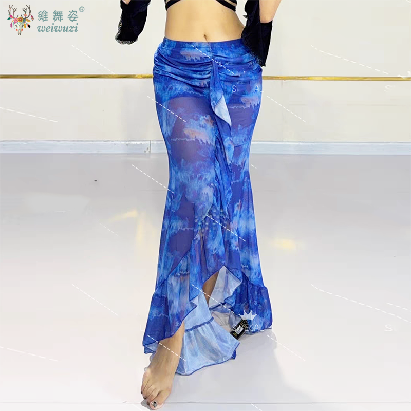 Costumes de danse du ventre pour femmes, vêtements d'entraînement confortables et respirants, vêtements de danse orientale pour adultes, jupe enveloppante en dentelle