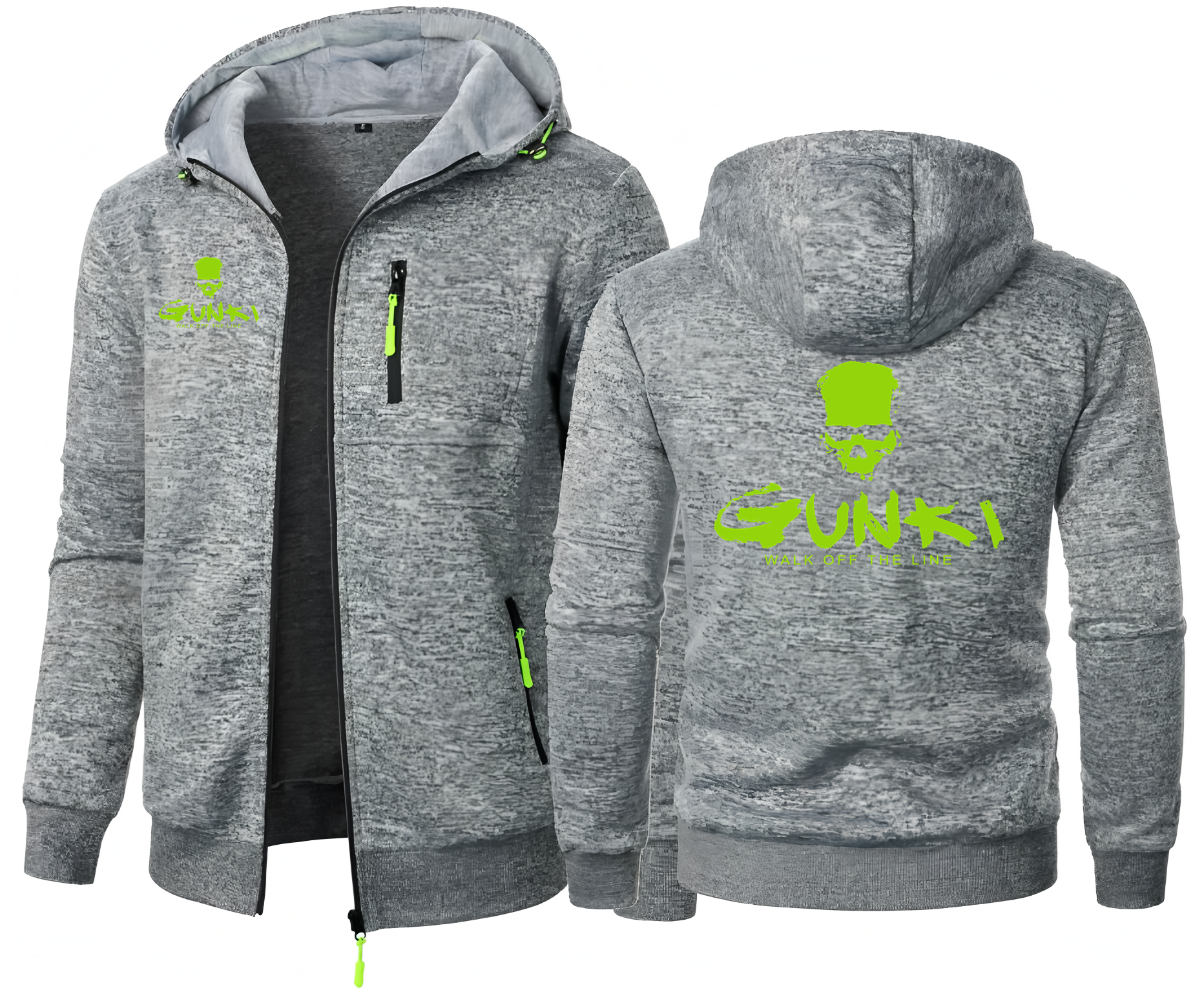 Gunki Love Fishing marque hommes manteaux à capuche décontracté sweat à capuche avec fermeture éclair hommes vêtements de sport coupe ajustée veste décontractée