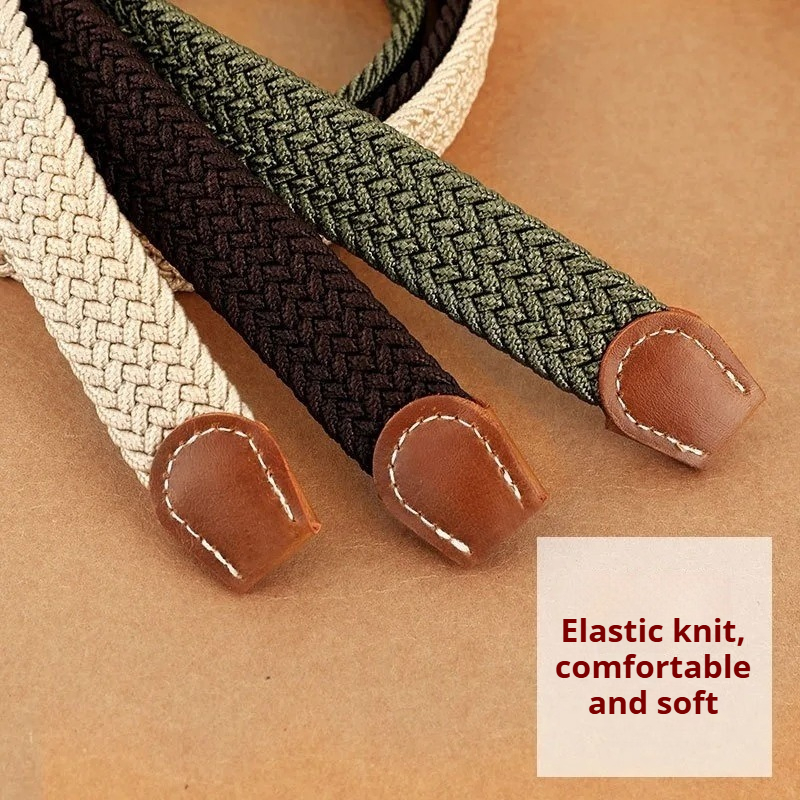 Ceinture tissée élastique polyvalente pour hommes et femmes, ceinture en denim extensible assortie à toutes les tenues pour le quotidien