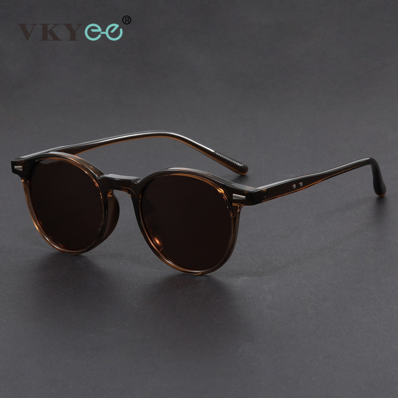 VICKY Simple classique géométrique rond conception Protection UV hommes femmes lunettes de soleil polarisées personnalisable Prescription 1080