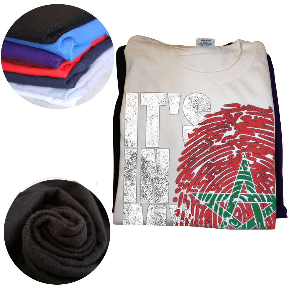 T-shirt manches courtes homme, streetwear en coton, humoristique, c'est dans mon ADN, marocain, africain, maure, sensation, été