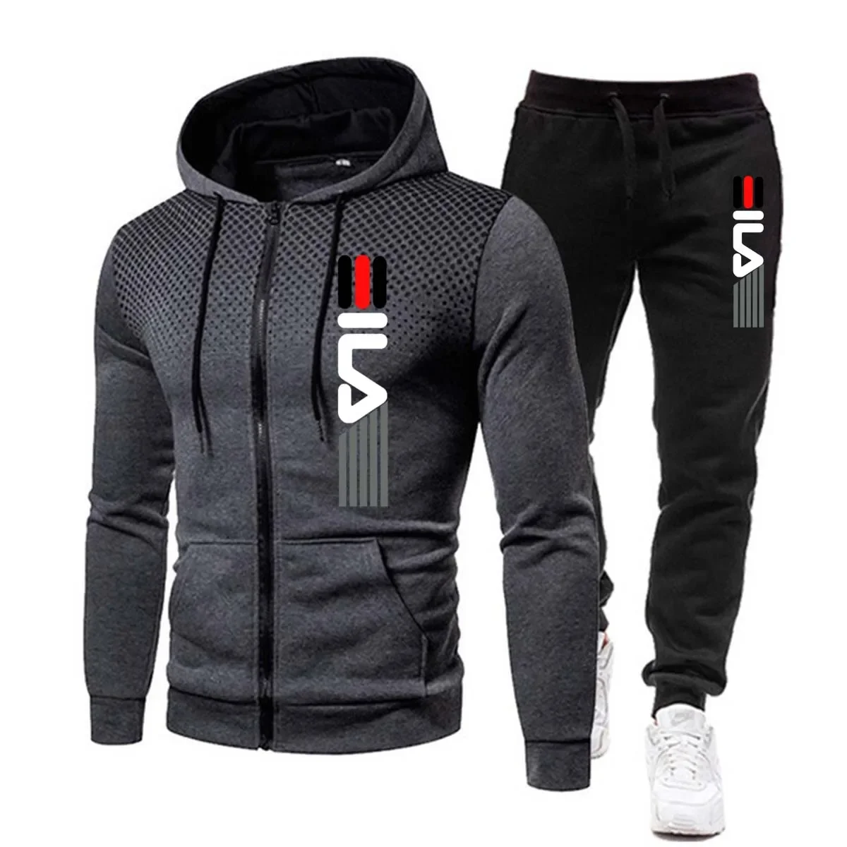 Ensemble pour hommes sweats à capuche et pantalons de survêtement tenue décontracté en plein air polaire sport Jogging pull costume mâle salle de sport vêtements de créateur hommes survêtement
