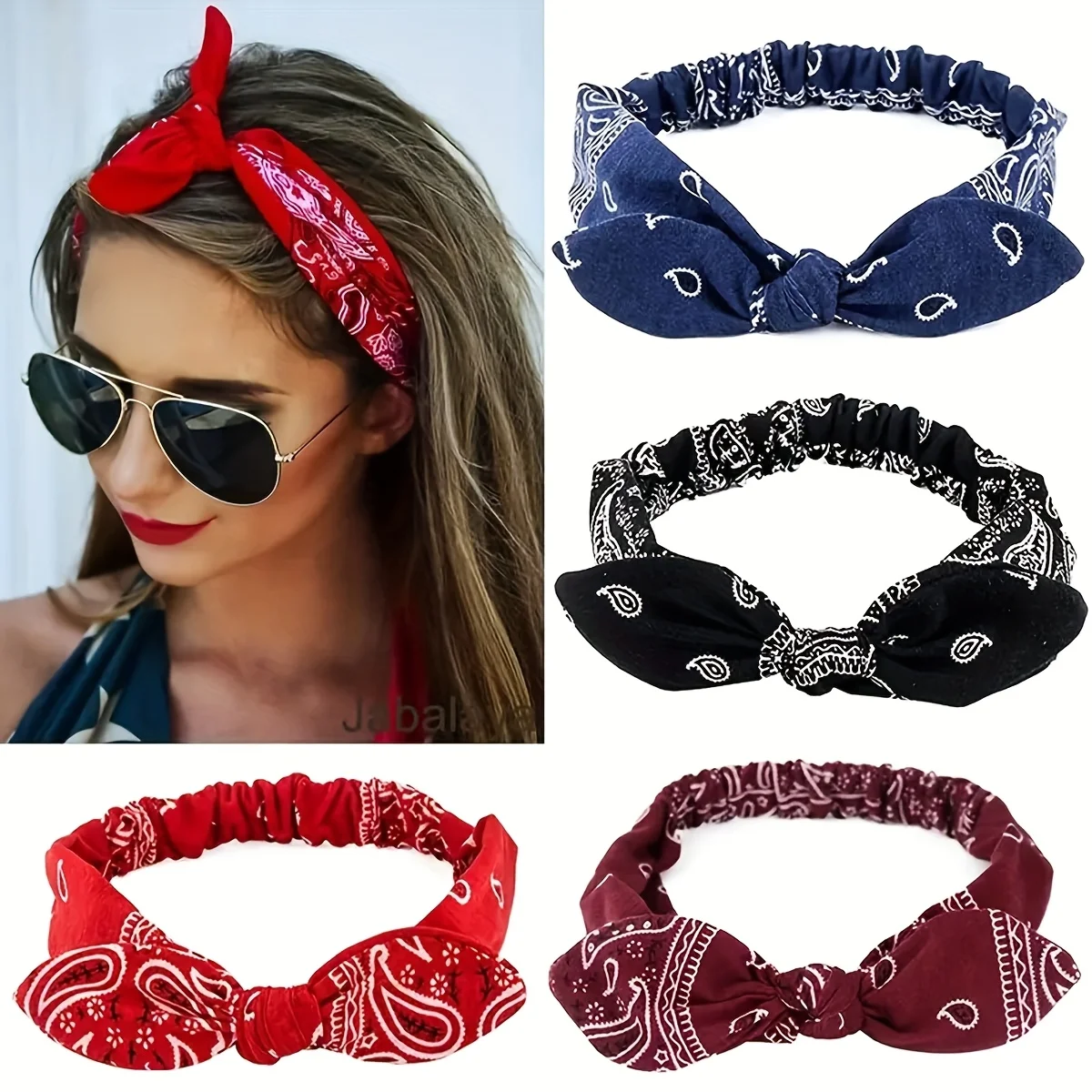Bandeau élastique à nœud imprimé cachemire, turban, accessoire de coiffure pour femme, décontracté, sport, lavage du visage, 6 couleurs