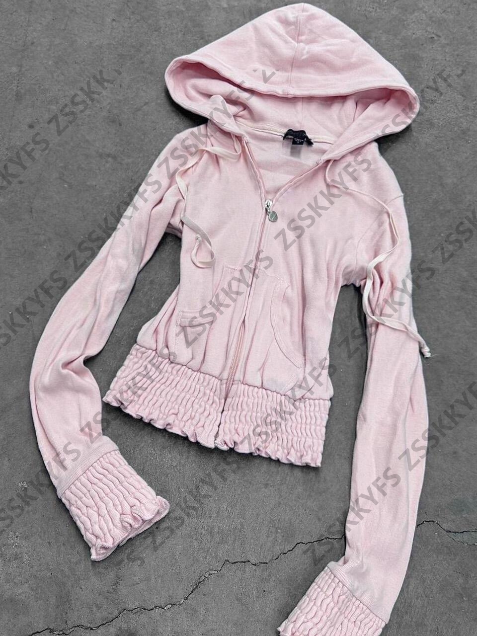 Sweat-shirt Vintage 2 pièces ensemble Y2k 2000s Goth Harajuku corée manteau + pantalon mince haute rue hiver bases Grunge Emo ensemble de vêtements de sport