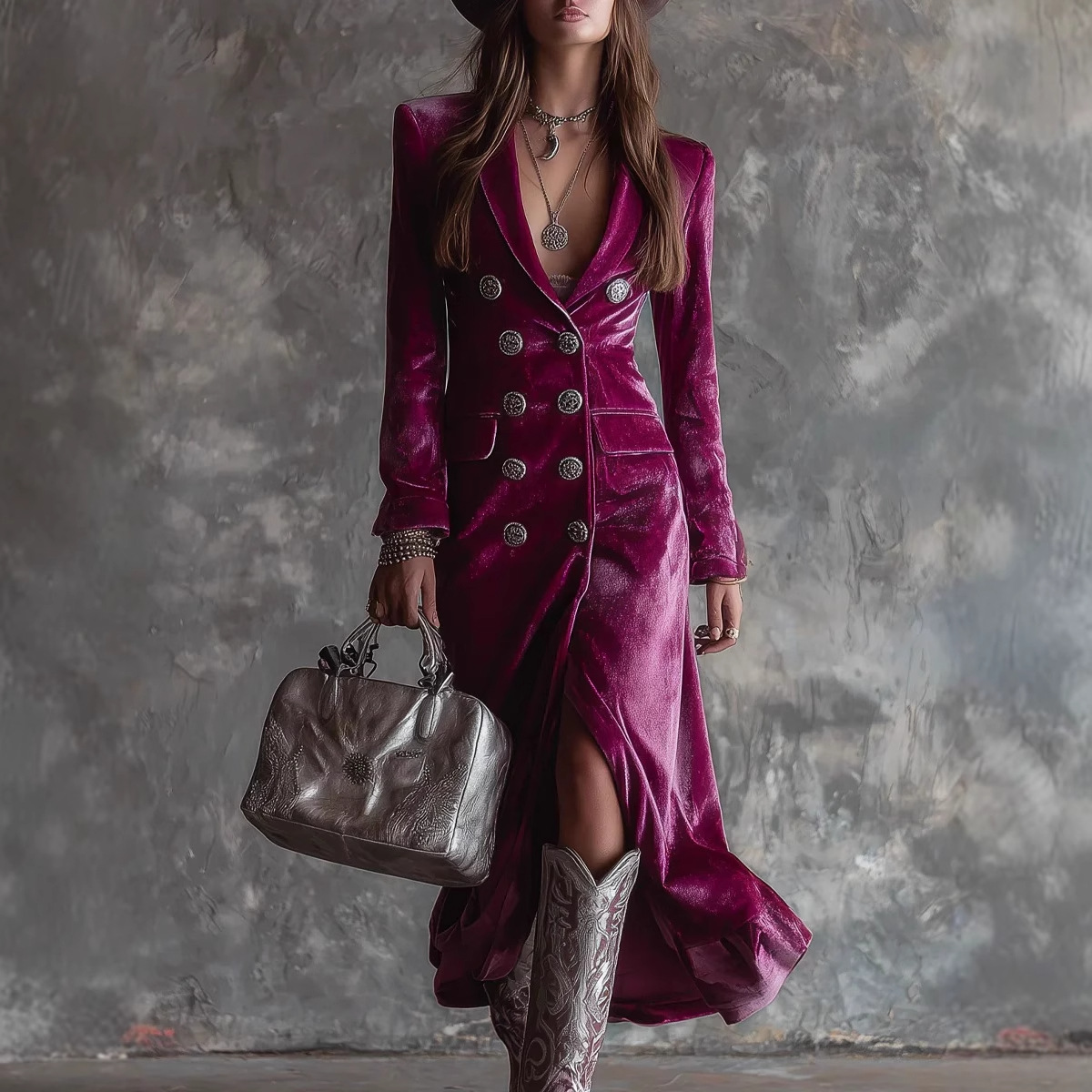 Robe Blazer en velours pour femmes, élégante, Double boutonnage, revers, coupe cintrée, manches longues, couleur unie, robe d'invitées de fête, pour automne et hiver