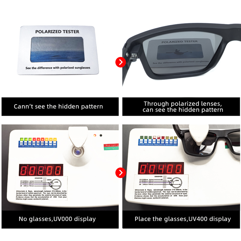 Lunettes de soleil polarisées noires tendance pour hommes et femmes, lunettes de soleil carrées classiques pour hommes, lunettes de soleil élégantes pour la conduite en plein air, la pêche, les sports, protection UV400