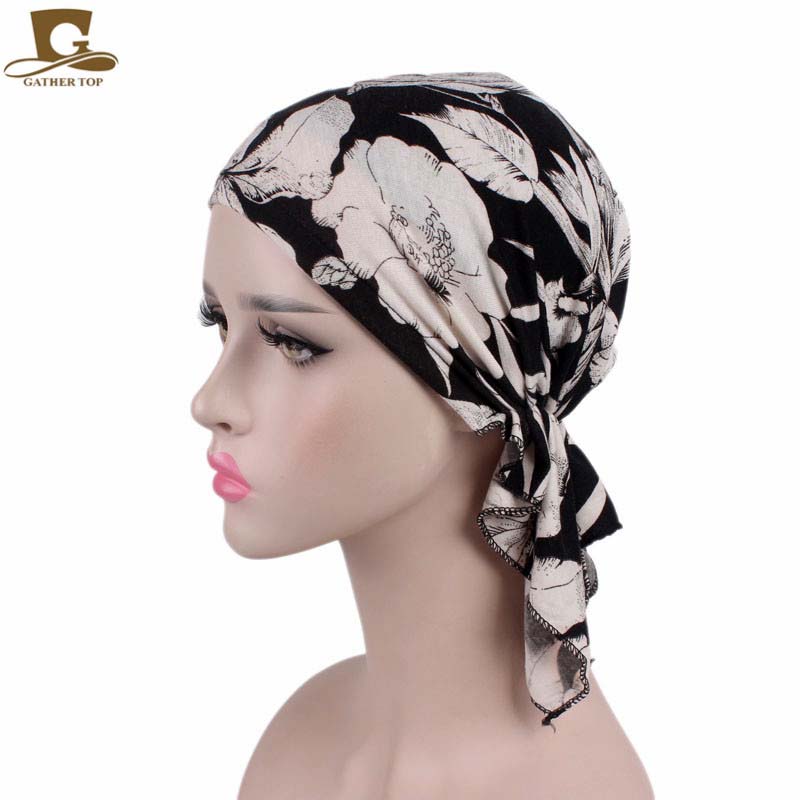 Foulard doux froissé pour femme, chapeau de chimio, turban pré-noué, écharpe de sauna, bandana, couvre-chef Tichel, perte de cheveux, rond