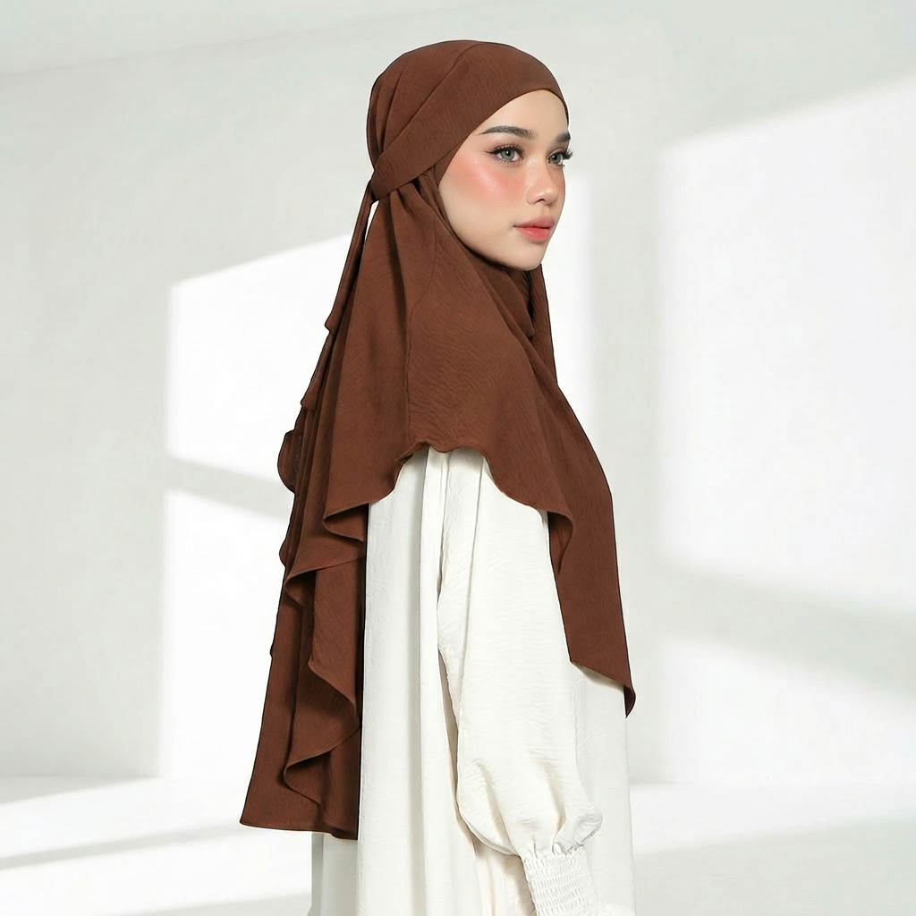 Hijab instantané en modal premium pour femmes, nouveau hijab musulman anti-plis avec sangles, hijab uni à nouer à l'arrière, foulard, bandeau pratique