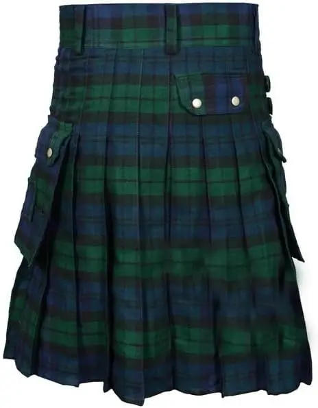 Kilts utilitaires tartan pour hommes Kilt tartan avec sangles et grandes poches cargo