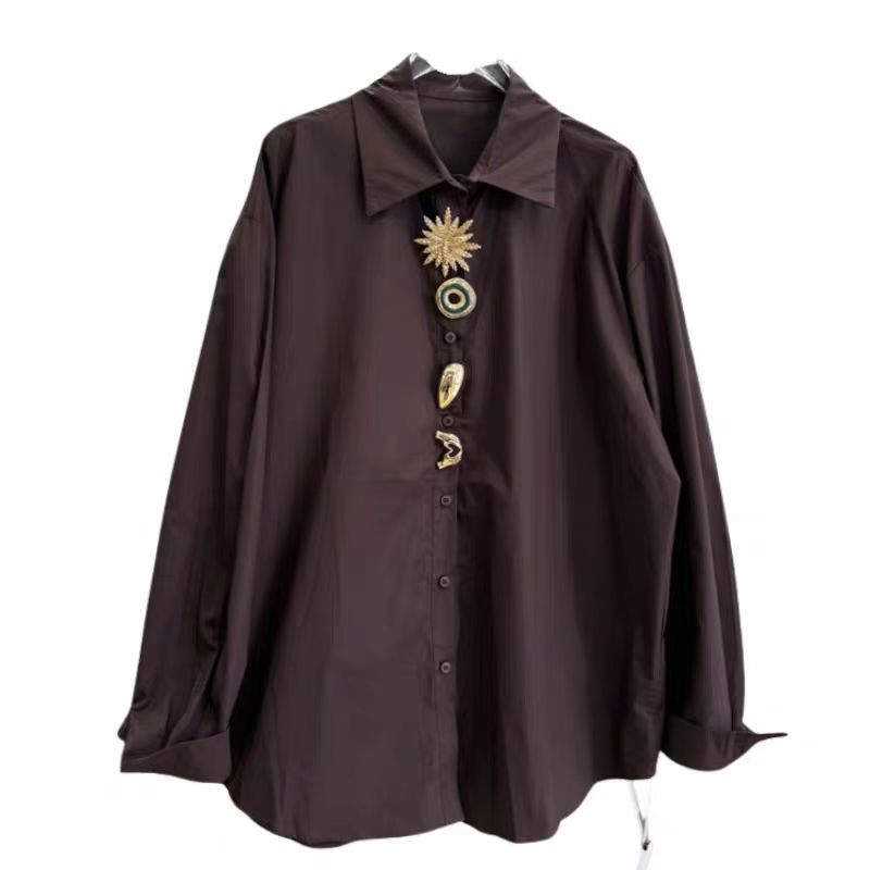 Marque de luxe blanc noir chemises Blouses pour femmes à manches longues hauts amples décontractés femme vêtements blusas de mujer femme chemise