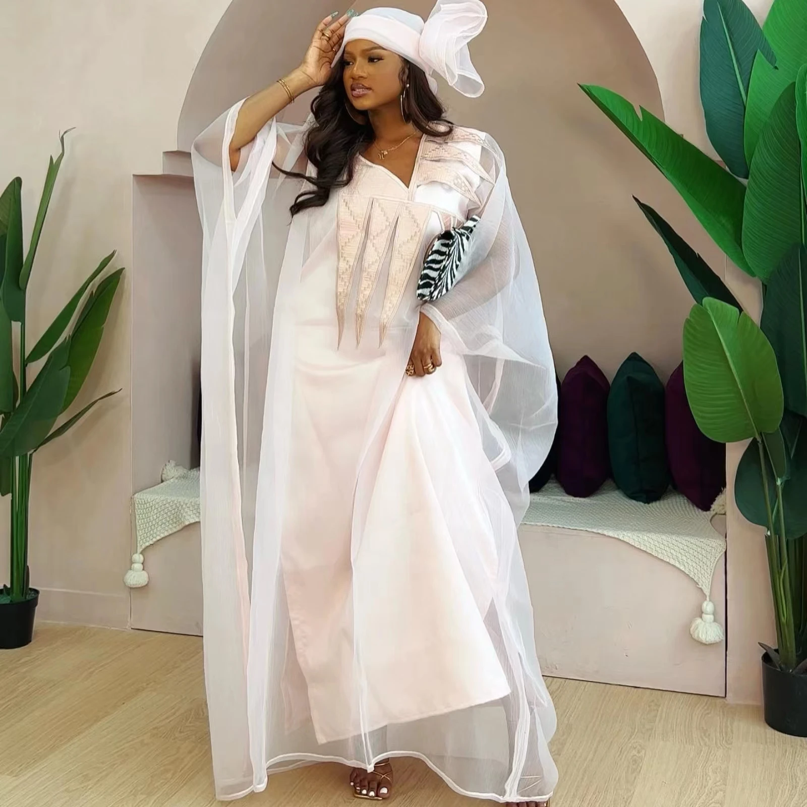 Robe africaine pour femme, Design brodé, vêtements pour dames, robes de grande taille pour femmes, longueur au sol