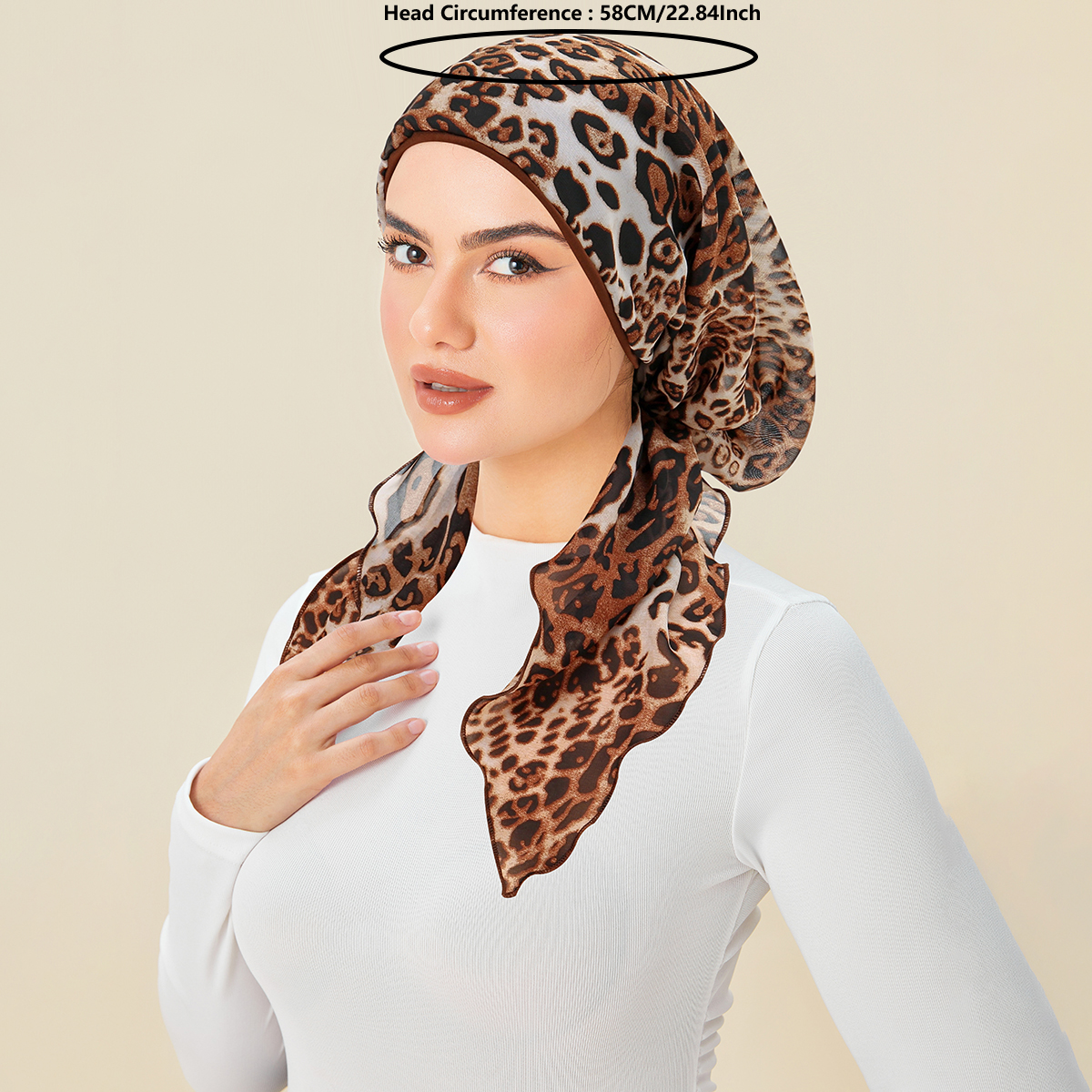 Turban Hijab imprimé à la mode musulmane, couvre-chef à longue queue, doux et extensible, casquette de chimio respirante pour femmes et filles, nouvelle collection