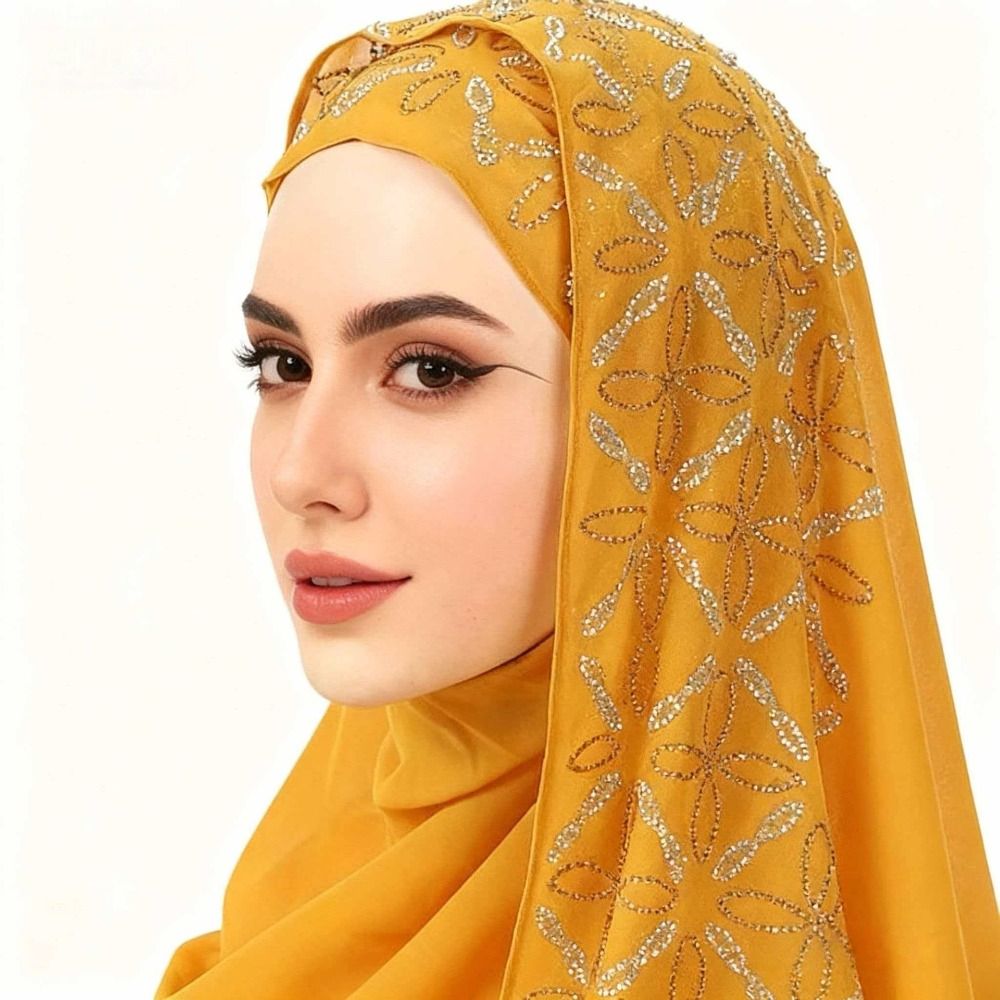 Nouveau turban instantané en mousseline de soie, couleur unie, respirant, châle islamique froissé, hijab uni à couverture intégrale