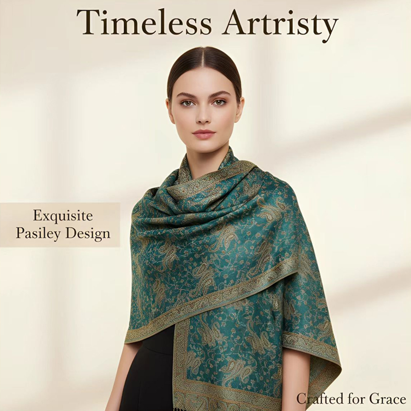 Nouveau châle pashmina toutes saisons pour femme, écharpe de tête chaude d'hiver, foulard musulman imprimé, étole à pompons pour femme