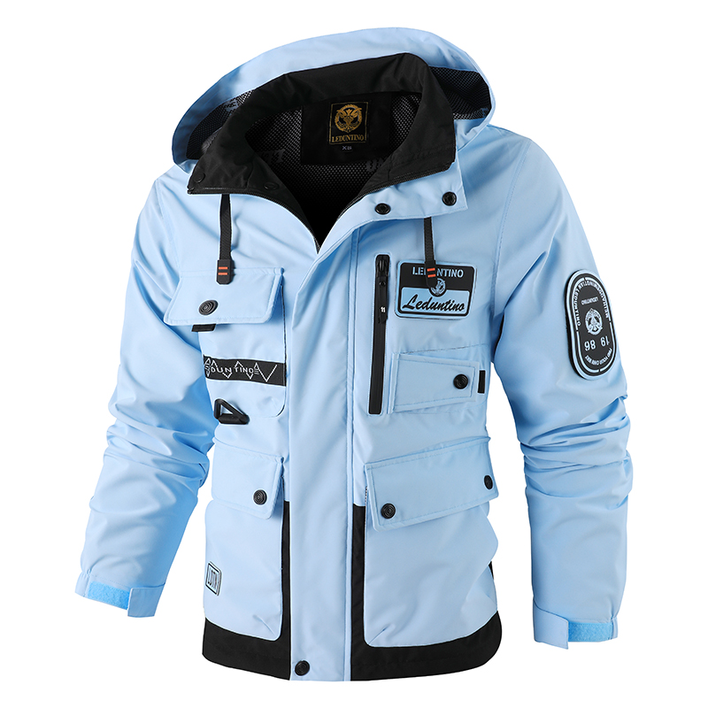Extérieur hommes confort détachable chapeau solide hauts printemps automne simplicité coupe-vent manteau décontracté nouvelle mode polyvalent veste hommes