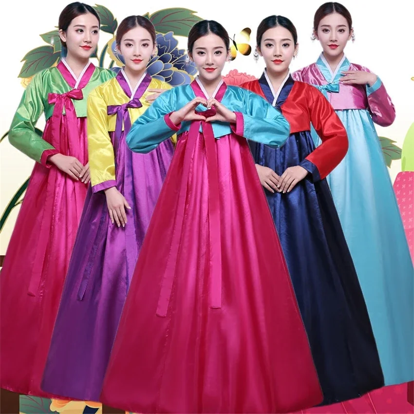 Robe Hanbok pour femmes, mode coréenne, Costumes anciens, fête traditionnelle, palais asiatique, vêtements de spectacle Cosplay, 12 couleurs disponibles