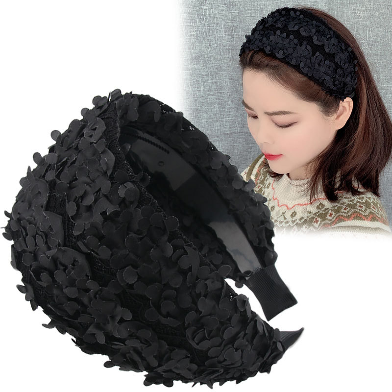 Bandeau à cheveux à large bord pour femme, couvre-épingle à cheveux antidérapant denté, gris, lavage du visage, accessoires pour cheveux, bandeaux de sauna pour mère