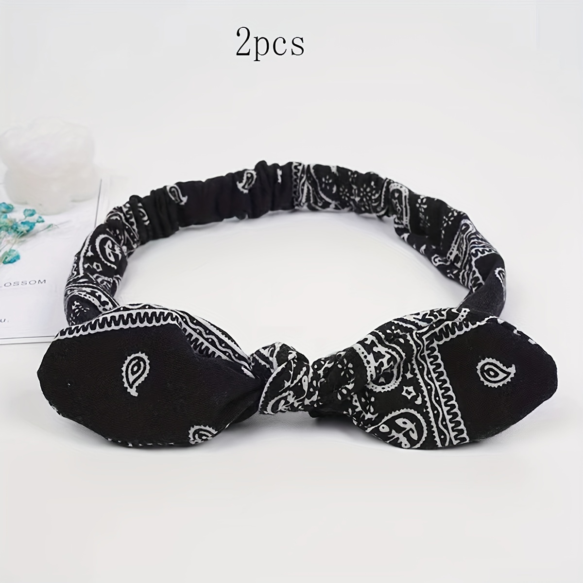 Bandeau élastique à nœud imprimé cachemire, turban, accessoire de coiffure pour femme, décontracté, sport, lavage du visage, 6 couleurs
