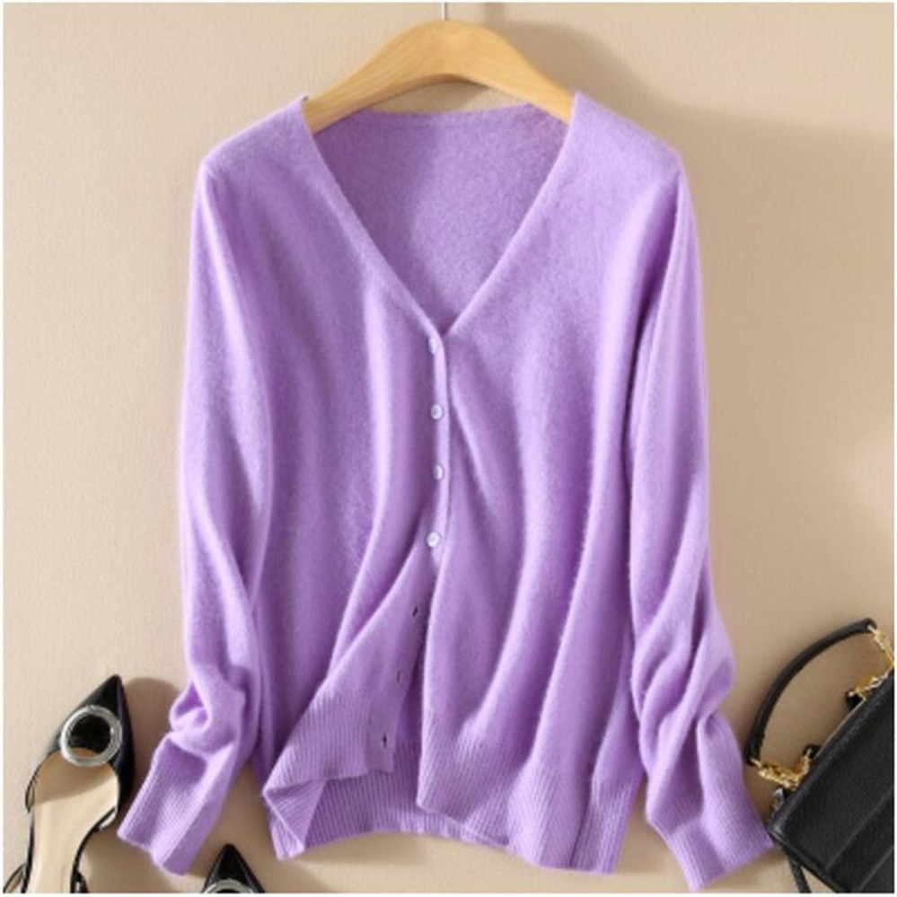 Cardigan coréen à col en V pour femmes, pull à manches longues, manteau pour dames, grande taille 3XL, printemps, automne